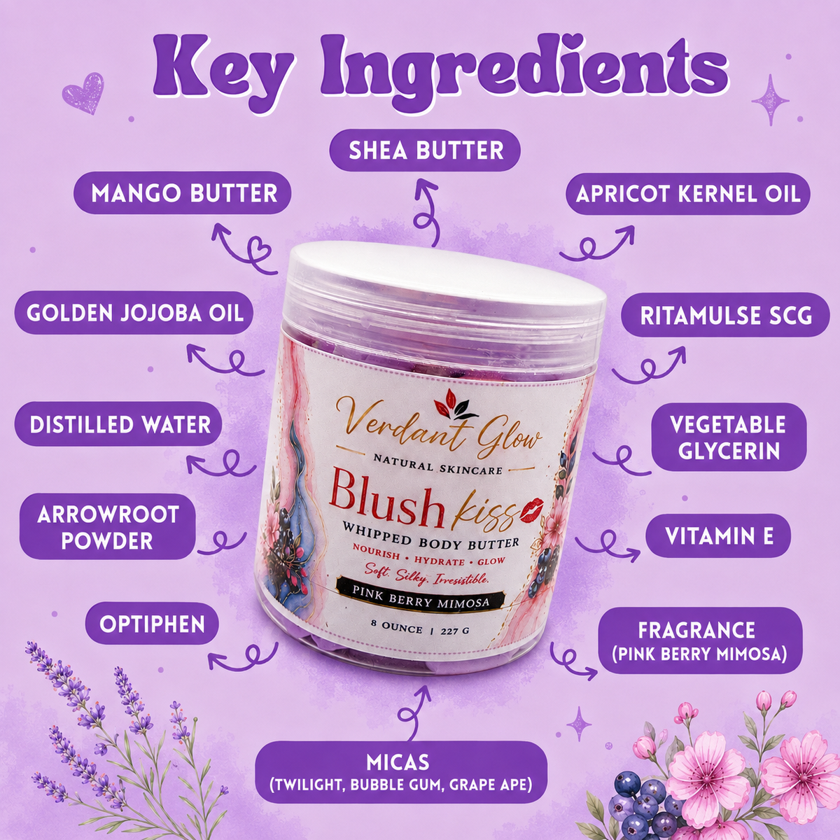 Verdant Glow Whipped Body Butter – Blush Kiss