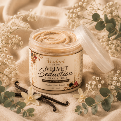 Verdant Glow Luxury Sugar Scrub – Velvet Seduction