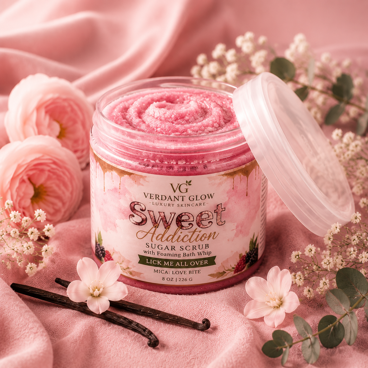 Verdant Glow Sweet Addiction - sugar scrub